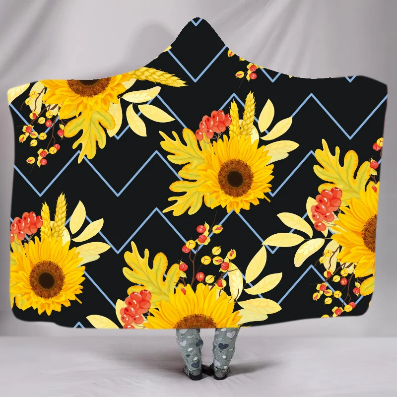 Custom Hooded Blanket Throw Comfort Warm Soft Plush Throw For Sofa Natural Scenery Beautiful Sunflower Butterfly Blue Sky
Custom Hooded Blanket Throw Comfort Warm Soft Plush Throw For Sofa Natural Scenery Beautiful Sunflower Butterfly Blue Sky