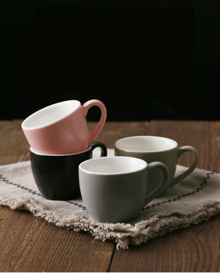 6PCS 100ml Multi Color Modern Ceramic Coffee Mugs Set Good Quality Small Elegant Porcelain Tea Cups Home Party Office Tableware 6PCS 100ml Multi Color Modern Ceramic Coffee Mugs Set Good Quality Small Elegant Porcelain Tea Cups Home Party Office Tableware