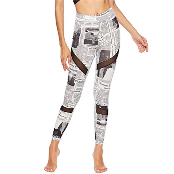 SVOKOR Women Leggings Mesh Stitching Newspaper Printing Fitness Leggings Slim Breathable Polyester Pants Women
SVOKOR Women Leggings Mesh Stitching Newspaper Printing Fitness Leggings Slim Breathable Polyester Pants Women