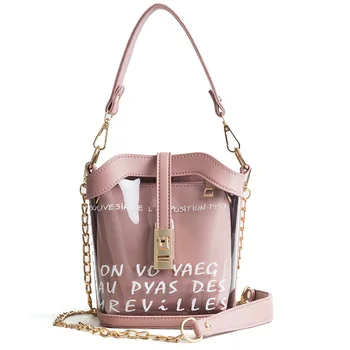Women bag Transparent sac Femme Bag bucket bags Handbag clear bag chain torebki damskie Transparent bag bolsos mujer 2020 
Women bag Transparent sac Femme Bag bucket bags Handbag clear bag chain torebki damskie Transparent bag bolsos mujer 2020