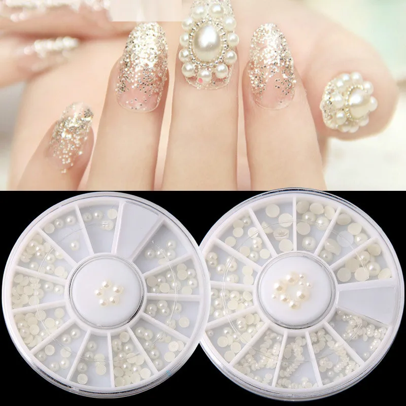 Nail jewelry new semi-circular pearl Nail size mixed half pearl non-porous spherical
Nail jewelry new semi-circular pearl Nail size mixed half pearl non-porous spherical