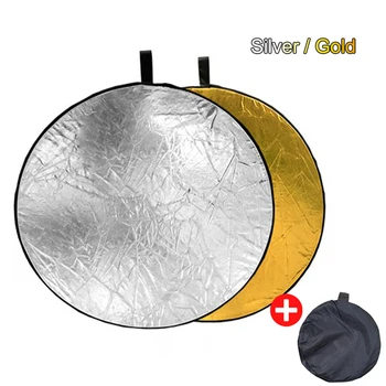 60cm Collapsible Reflector Portable Round Eye Light Gold Silver Diffuser for Outdoor Studio Photo Vlog Soft Photography Lighting
60cm Collapsible Reflector Portable Round Eye Light Gold Silver Diffuser for Outdoor Studio Photo Vlog Soft Photography Lighting