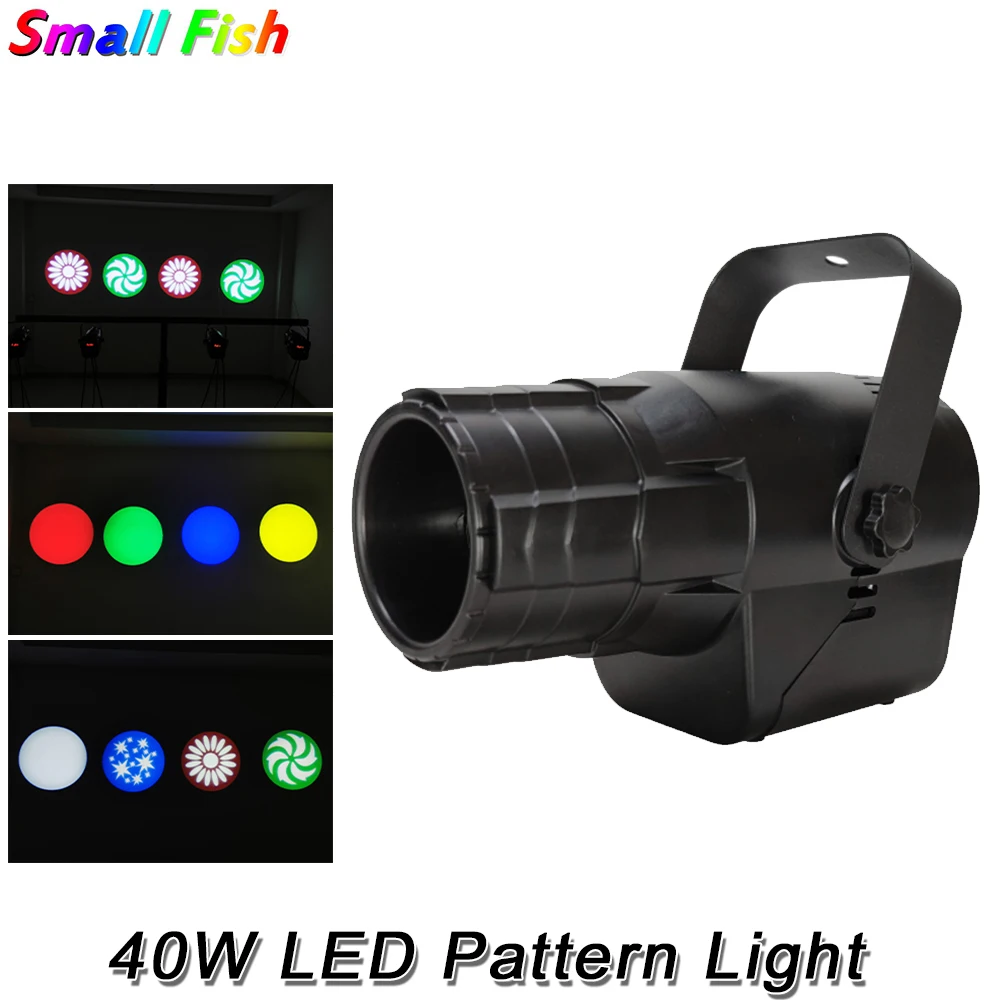40W Mini LED Pattern Color Changing Light DMX 4 Colors + 3 Slides DJ Disco Stage Projector Indoor Club Bar Party Effect Lights
40W Mini LED Pattern Color Changing Light DMX 4 Colors + 3 Slides DJ Disco Stage Projector Indoor Club Bar Party Effect Lights