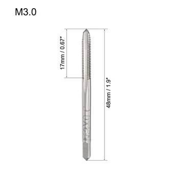uxcell Metric Machine Tap M3.0 Thread 0.6 Pitch 3 Straight Flutes H2 High Speed Steel 10pcs
uxcell Metric Machine Tap M3.0 Thread 0.6 Pitch 3 Straight Flutes H2 High Speed Steel 10pcs