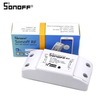 SONOFF RF WiFi Smart Switch 433Mhz Remote Controller Smart Home Automation Modules Diy Timer AC 90-250V 220V 433mHz
SONOFF RF WiFi Smart Switch 433Mhz Remote Controller Smart Home Automation Modules Diy Timer AC 90-250V 220V 433mHz