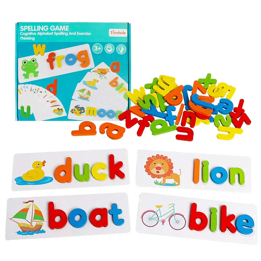 Alphabet Puzzle Game Sets Double-Sided Word Pattern Cognition Cards Develops Vocabulary and Spelling Skills Toys for Kids
Alphabet Puzzle Game Sets Double-Sided Word Pattern Cognition Cards Develops Vocabulary and Spelling Skills Toys for Kids