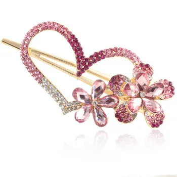 New Full Diamond Crystal Rhinestone Hair Clip New Rhinestone Delicate Love Heart Flower Fashion Hair Clip Hair Accessories
New Full Diamond Crystal Rhinestone Hair Clip New Rhinestone Delicate Love Heart Flower Fashion Hair Clip Hair Accessories