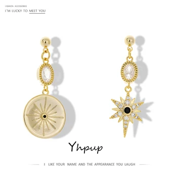 Yhpup Trendy Asymmetry Star Round Geometric Dangle Earrings Exquisite Zirconia Vintage Statement Earrings for Girl Women Party
Yhpup Trendy Asymmetry Star Round Geometric Dangle Earrings Exquisite Zirconia Vintage Statement Earrings for Girl Women Party