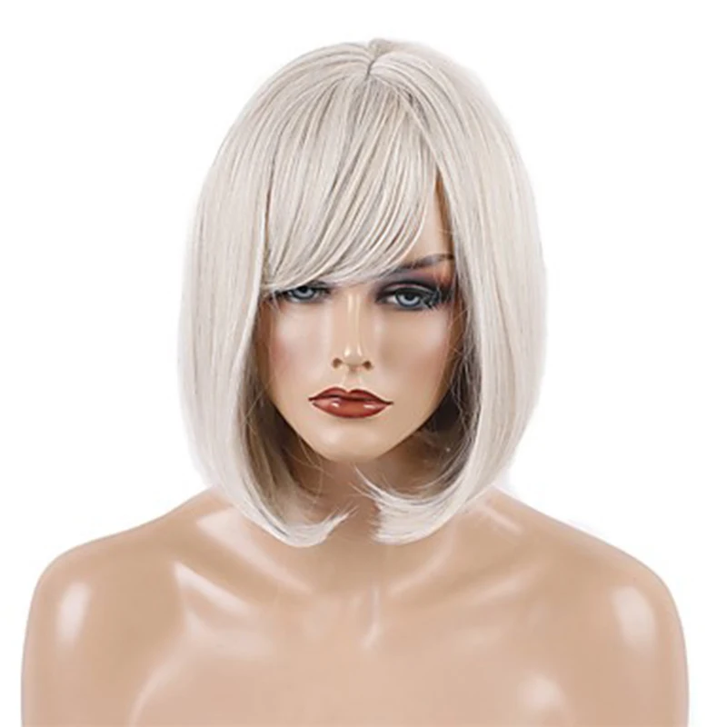 HAIRJOY Women Synthetic Hair Short Grey White Black Blonde Wigs Straight Bob Wig Free Shipping
HAIRJOY Women Synthetic Hair Short Grey White Black Blonde Wigs Straight Bob Wig Free Shipping