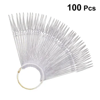 100pcs Nail Color Plates Fan Shaped Display Manicure Palette Card Nail Art Practice Stick (White)
100pcs Nail Color Plates Fan Shaped Display Manicure Palette Card Nail Art Practice Stick (White)