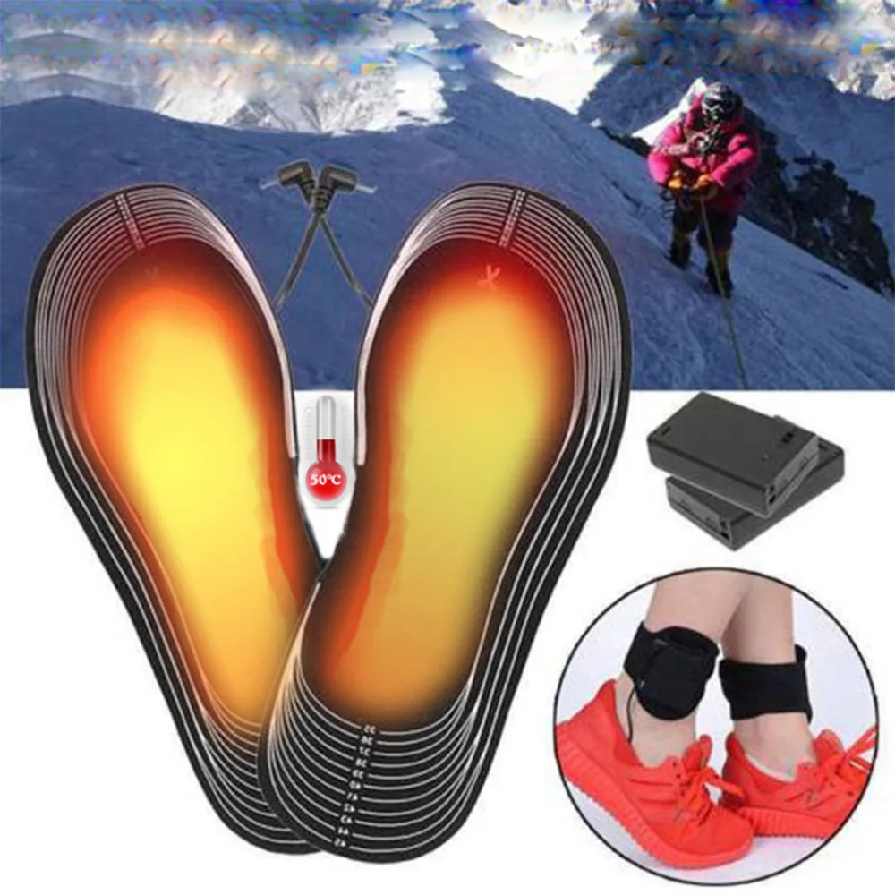 4.5V Heated Shoe Insoles Foot Warmer Sock Mat Winter Outdoor Sports Heating #4N15 (6)