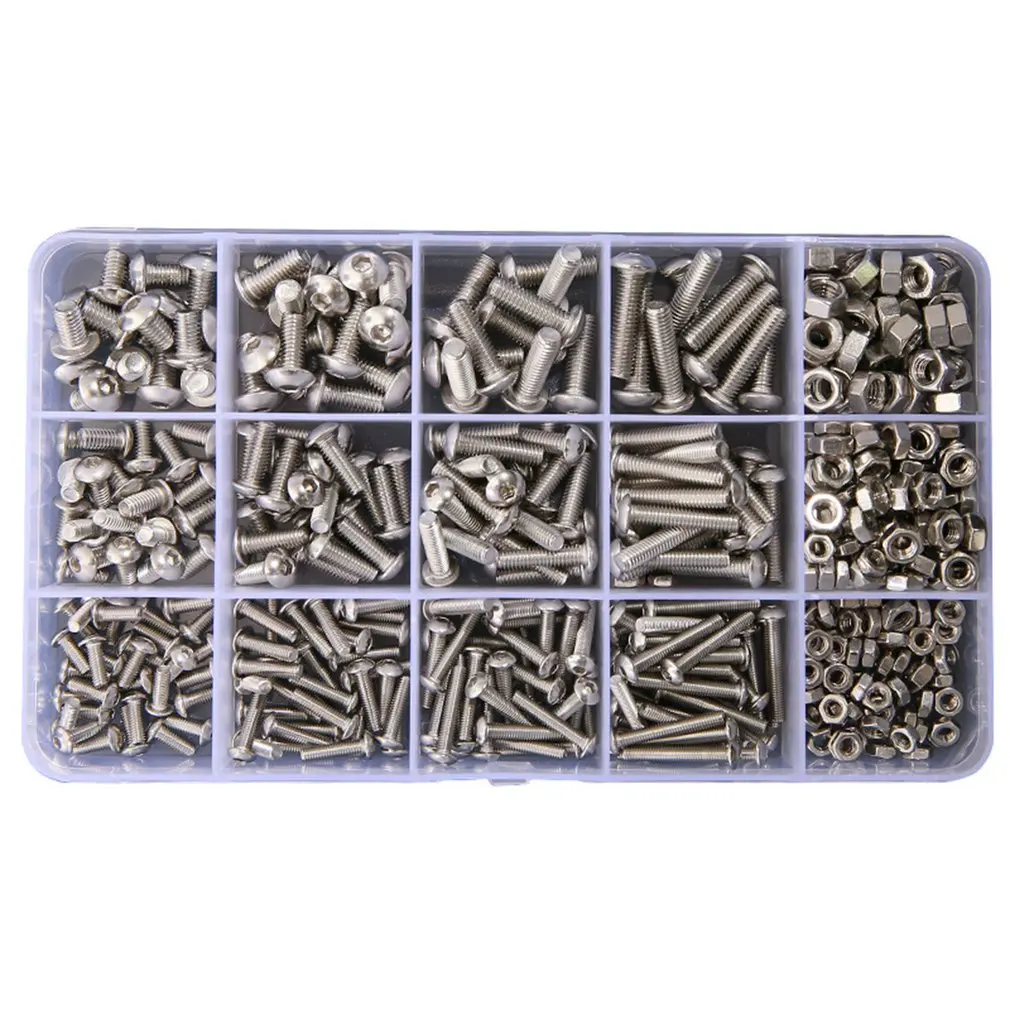 500PCS Round Hex Socket Screw Concave Head Screws Hexagon Socket Cap Screws Kits M3 M4 M5 Hexagonal Screw Head Screw Nuts
500PCS Round Hex Socket Screw Concave Head Screws Hexagon Socket Cap Screws Kits M3 M4 M5 Hexagonal Screw Head Screw Nuts