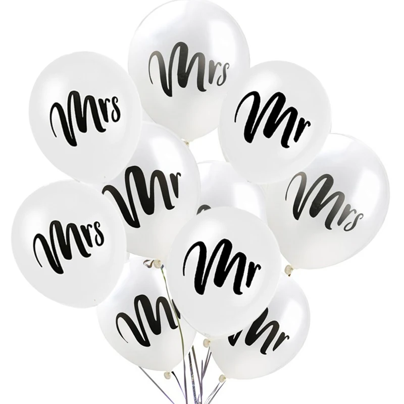 15PCS/Lot Round White Print Mr&Mrs Latex Helium Balloons Happy Wedding Valentine'S Day Event Bride Globos Decoration Supplies
15PCS/Lot Round White Print Mr&Mrs Latex Helium Balloons Happy Wedding Valentine'S Day Event Bride Globos Decoration Supplies