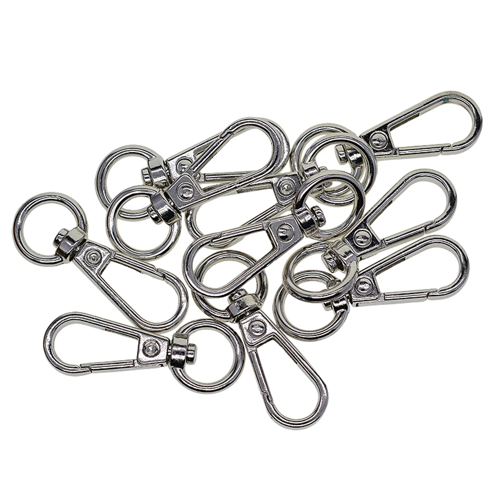 10pcs Lobster Swivel Clasps Clips Bag Key Hook Keychain O Key 10pcs Lobster Swivel Clasps Clips Bag Key Hook Keychain O Key