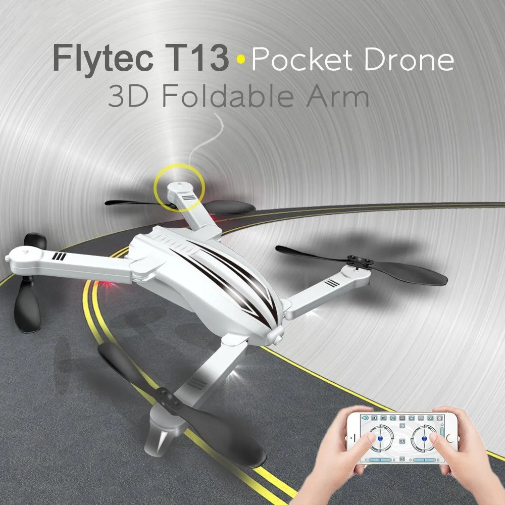 Remote control Drone Flytec T13 3D Flexible Design Folding Arm Portable Pockets Control Distance UAV Wifi FPV Figure 720p
Remote control Drone Flytec T13 3D Flexible Design Folding Arm Portable Pockets Control Distance UAV Wifi FPV Figure 720p