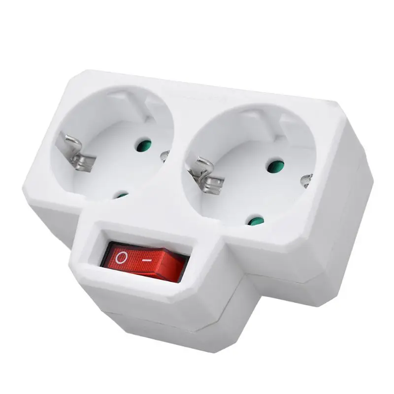 Durable ABS EU Standard Multiple Plug 250V 16A Double Socket Conversion Socket with Outlet Switch Plug Power Adapter Socket
Durable ABS EU Standard Multiple Plug 250V 16A Double Socket Conversion Socket with Outlet Switch Plug Power Adapter Socket