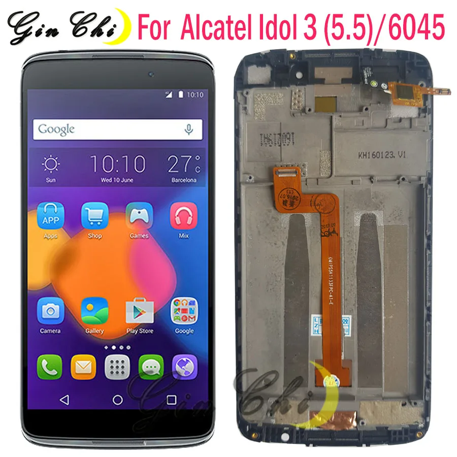 Original 5.5" LCD Touch Screen Digitizer For Alcatel One Touch Idol 3 LCD With Frame 6045 6045Y 6045O Display Replacement Parts
Original 5.5" LCD Touch Screen Digitizer For Alcatel One Touch Idol 3 LCD With Frame 6045 6045Y 6045O Display Replacement Parts