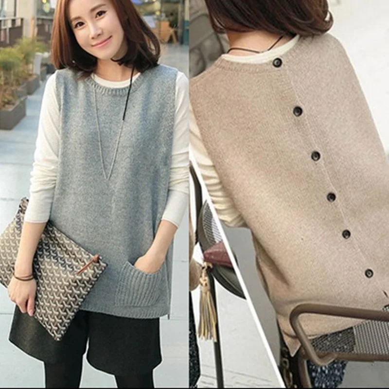 Spring and Autumn New Cashmere Vest Women's O-Neck Pullover Sweater Loose Casual Knitting Plus Size Vest Waistcoat T-shirt
Spring and Autumn New Cashmere Vest Women's O-Neck Pullover Sweater Loose Casual Knitting Plus Size Vest Waistcoat T-shirt