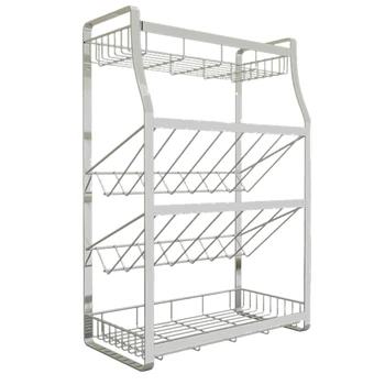 35cm 4 Tiers 304 Stainless Steel Kitchen Container Shelf Spice Jar Storage Stand Rack Home Organizer Kitchen Shelf-Tabletop Type
35cm 4 Tiers 304 Stainless Steel Kitchen Container Shelf Spice Jar Storage Stand Rack Home Organizer Kitchen Shelf-Tabletop Type