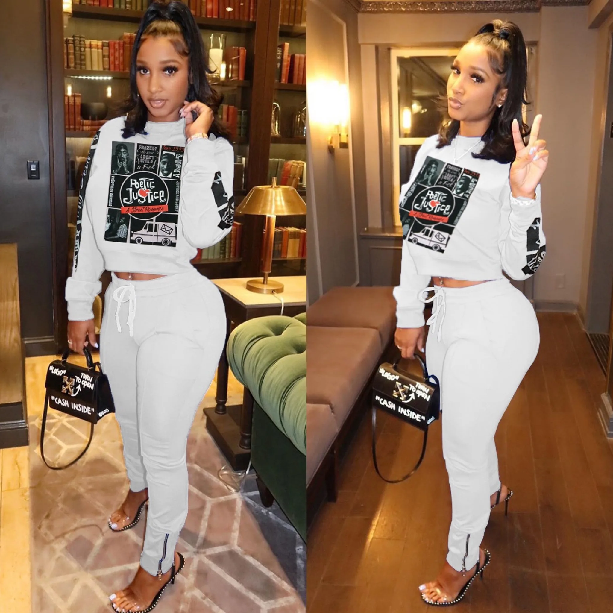 Fall Winter clothes New Women Two Piece Set Jumper Tops and Sweatpants Matching Sets Casual Cotton Tracksuits 2 Pcs Suits Set
Fall Winter clothes New Women Two Piece Set Jumper Tops and Sweatpants Matching Sets Casual Cotton Tracksuits 2 Pcs Suits Set