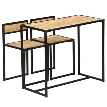 Vintage Style 3 Piece Dining Set Solid Mango Wood Dinning Table Set With 2pcs Chairs Dining Room Furniture Kitchen Furniture
Vintage Style 3 Piece Dining Set Solid Mango Wood Dinning Table Set With 2pcs Chairs Dining Room Furniture Kitchen Furniture
