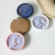 3 Colors Small Thermometer Hygrometer Simple Round Household Temperature Humidity Meter Room Car Thermo-hygrometer