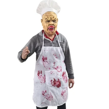 Horror Murder Chef Latex Mask Scary Hat Apron Set Halloween Grimace Mask Headpiece Cosplay Monster Prom Party Favors Supplies
Horror Murder Chef Latex Mask Scary Hat Apron Set Halloween Grimace Mask Headpiece Cosplay Monster Prom Party Favors Supplies