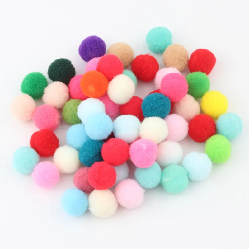 

Soft Fluffy Pompoms 8mm Mini Multicolor Plush Pom Pom Ball Pompon Handmade Pompom For DIY Garment Handcraft Craft Supplies 20g