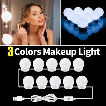 DuuToo Makeup Light LED Dressing Table Mirror Lamp Bulb USB 3 Colors Dimmable Bathroom Cosmetic Vanity Bombillsa 12V Wall Lights
DuuToo Makeup Light LED Dressing Table Mirror Lamp Bulb USB 3 Colors Dimmable Bathroom Cosmetic Vanity Bombillsa 12V Wall Lights