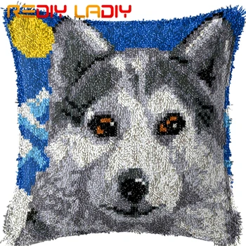 Latch Hook Cushion Kits Moon Husky Pillow Case Acrylic Yarn Pillow Pre-Printed Color Canvas Crochet Cushion Cover Hobby & Crafts
Latch Hook Cushion Kits Moon Husky Pillow Case Acrylic Yarn Pillow Pre-Printed Color Canvas Crochet Cushion Cover Hobby & Crafts