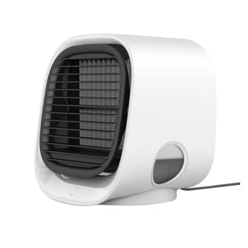 

Fan Air Cooler Mini Desktop, Easy to Carry USB Can Add Ice Water Cooling Air Conditioning Fan Cooler