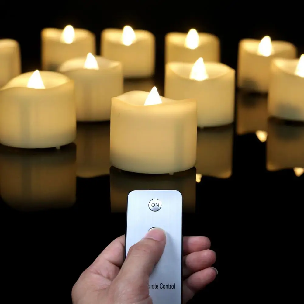 Pack of 12 Flickering Remote Control or not Remote LED Candles For Valentine's Day Decoration Electric Flameless Tealights
Pack of 12 Flickering Remote Control or not Remote LED Candles For Valentine's Day Decoration Electric Flameless Tealights