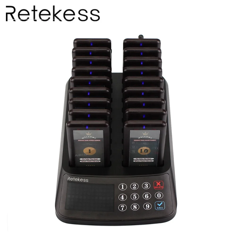 TIVDIO T-115 Waiter Call Pager Wireless Restaurant Paging Queuing System 18 Coaster Pagers Receiver +1 Keypad Transmitter F9406
TIVDIO T-115 Waiter Call Pager Wireless Restaurant Paging Queuing System 18 Coaster Pagers Receiver +1 Keypad Transmitter F9406