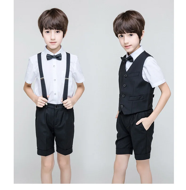 Summer Teen Boys Suit Blazers British Wind Children's Boys Suits Gentleman Vest Shorts Kids Formal Short Sleeves Wedding Suits
Summer Teen Boys Suit Blazers British Wind Children's Boys Suits Gentleman Vest Shorts Kids Formal Short Sleeves Wedding Suits