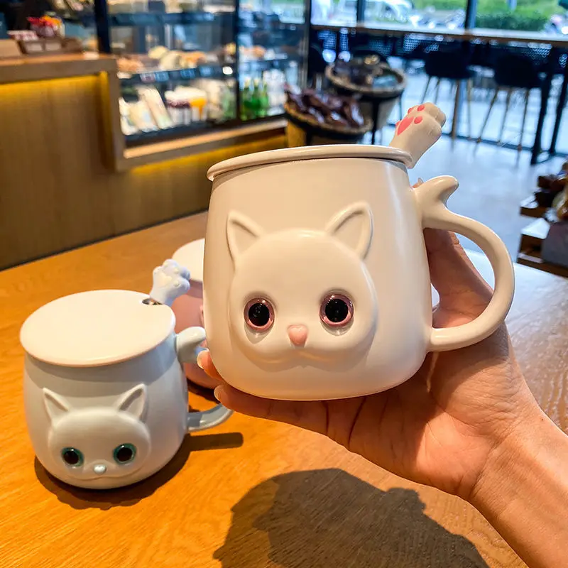 Cartoon Cat Embossed Mug Cute Creative with Lid Spoon Coffee Cup Net Red Couple Cups Alien Cats Gift Kedicat
Cartoon Cat Embossed Mug Cute Creative with Lid Spoon Coffee Cup Net Red Couple Cups Alien Cats Gift Kedicat