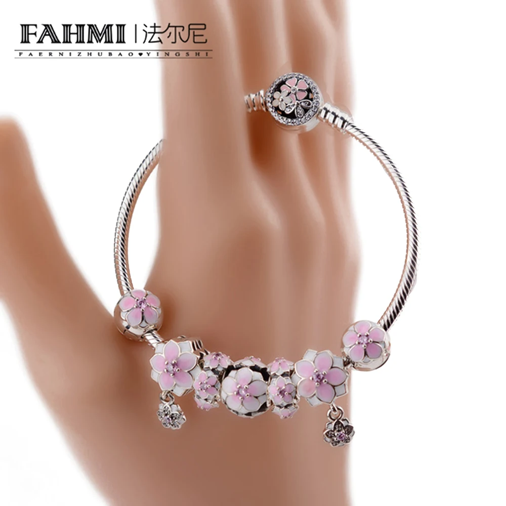 FAHMI Genuine 100% 925 Sterling Silver Bracelet Pollen series For Set Women Bracele Original birthday Gift charm bead Jewelry
FAHMI Genuine 100% 925 Sterling Silver Bracelet Pollen series For Set Women Bracele Original birthday Gift charm bead Jewelry