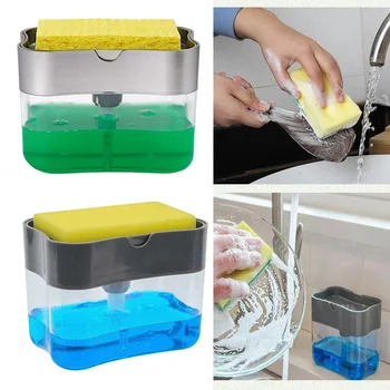 2-in-1 Soap Dispenser Soap Pump Sponge Caddy Manual Press Liquid Soap Dispenser With Washing Sponge Kitchen Cleaner Tool
2-in-1 Soap Dispenser Soap Pump Sponge Caddy Manual Press Liquid Soap Dispenser With Washing Sponge Kitchen Cleaner Tool
