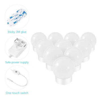 YUNLIGHTS Makeup Mirror Vanity LED Light Bulbs Kit Adjustable Make up Mirrors Brightness lights for Cabinet Bathroom Bedroom
YUNLIGHTS Makeup Mirror Vanity LED Light Bulbs Kit Adjustable Make up Mirrors Brightness lights for Cabinet Bathroom Bedroom