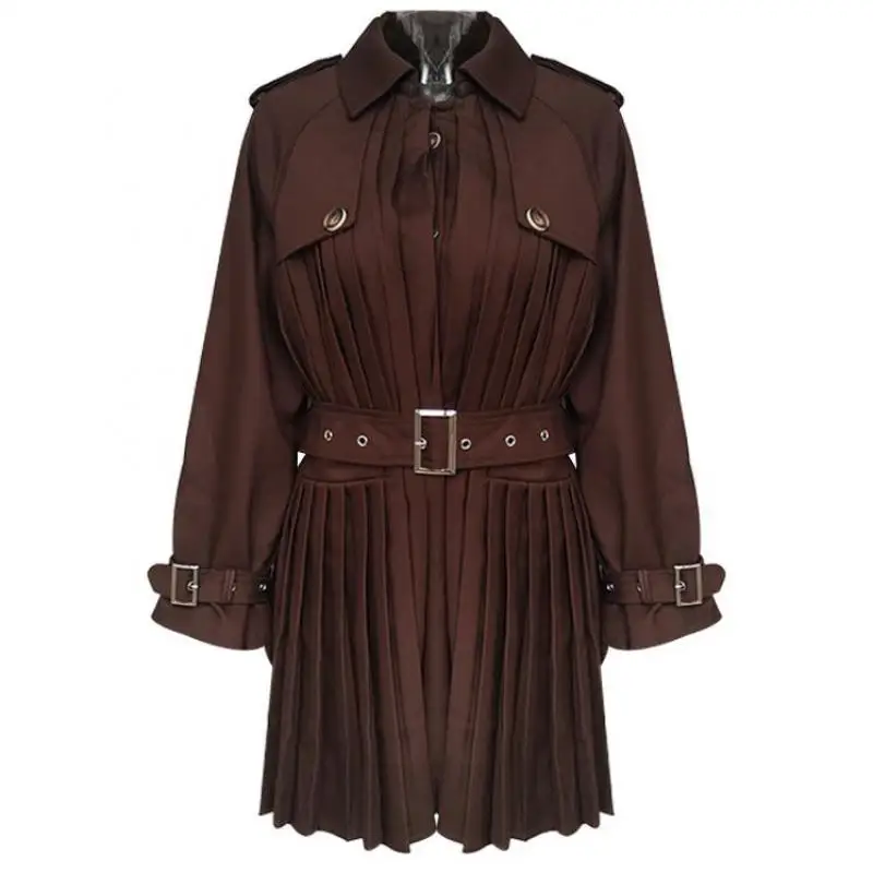 Red RoosaRosee Designer High-end Autumn Ruched Patchwork Women Coat Jacket Lapel Long Sleeve High Waist Fashion Outwear + Sash
Red RoosaRosee Designer High-end Autumn Ruched Patchwork Women Coat Jacket Lapel Long Sleeve High Waist Fashion Outwear + Sash