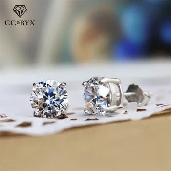 Real S925 Sterling Silver Stud Earrings For Women Round Cubic Zirconia 5mm/6mm Stone Lovers Jewelry Drop Shipping CCE657
Real S925 Sterling Silver Stud Earrings For Women Round Cubic Zirconia 5mm/6mm Stone Lovers Jewelry Drop Shipping CCE657