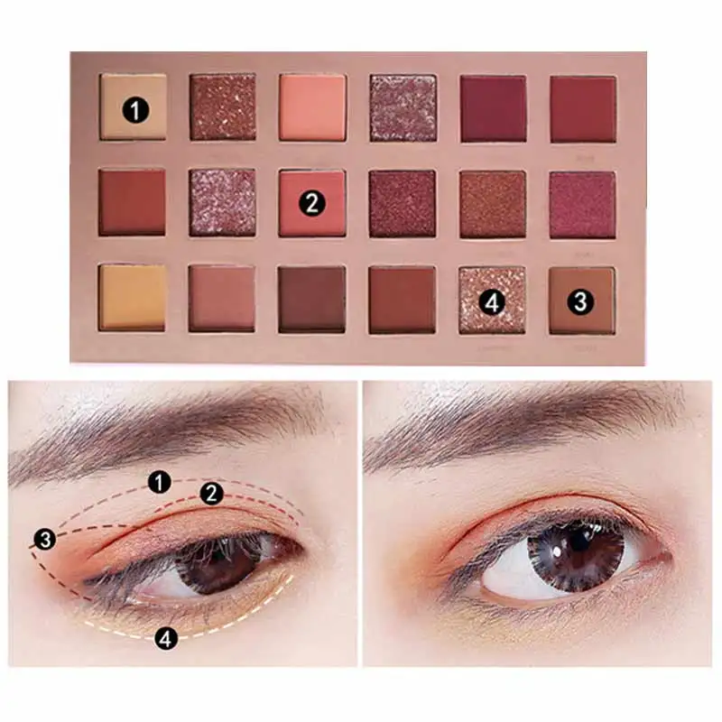Waterproof and sweatproof 18-color eyeshadow palette pumpkin earth color does not smudge matte pearlescent cosmetics
Waterproof and sweatproof 18-color eyeshadow palette pumpkin earth color does not smudge matte pearlescent cosmetics