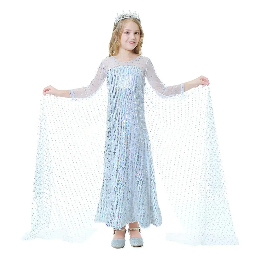 Girls' Casual Dress Bling Sequined Cape Detachable Holiday Clothing Princess Long Dress for 3-12 Years Old Children for Party
Girls' Casual Dress Bling Sequined Cape Detachable Holiday Clothing Princess Long Dress for 3-12 Years Old Children for Party