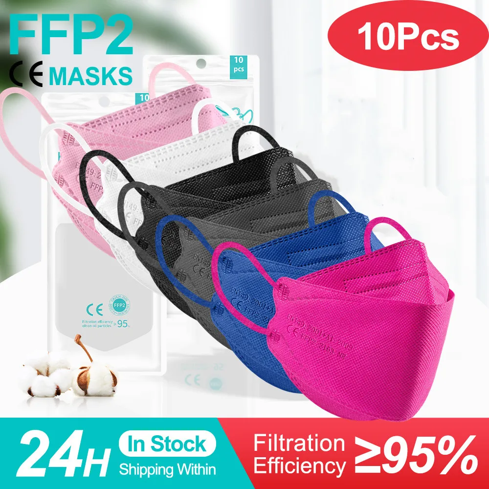 FFP2Mask рыбы одобренный Colores KN95 уход за кожей лица маска респиратор Безопасность