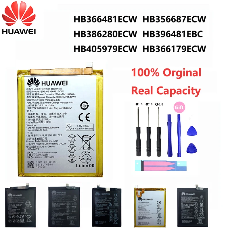 Orginal Huawei P9 P10 P20 Honor 8 9 Lite 10 9i 5C Enjoy Nova Mate 2 2i 3i 5A 5X 6S 7A 7X G7 Y7 G8 G10 Plus Pro SE Phone Battery | Мобильные