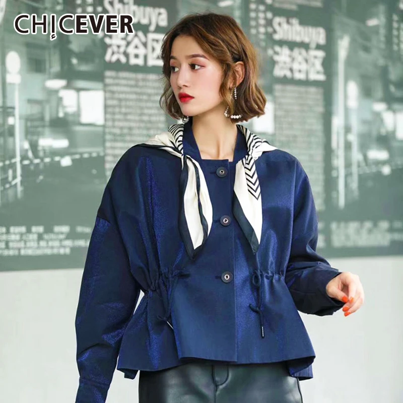 CHICEVER Hit Color Patchwork Drawstring Women's Jacket Irregular Collar Long Sleeve Female Coat 2019 Autumn Fashion New Clothes
CHICEVER Hit Color Patchwork Drawstring Women's Jacket Irregular Collar Long Sleeve Female Coat 2019 Autumn Fashion New Clothes