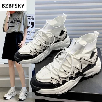 Winter Women Ankle Boots Platform Boots Chunky Woman Sneakers Fashion Lacing smart shoes Brand Sock Boots For Women Boots 35-40
Winter Women Ankle Boots Platform Boots Chunky Woman Sneakers Fashion Lacing smart shoes Brand Sock Boots For Women Boots 35-40