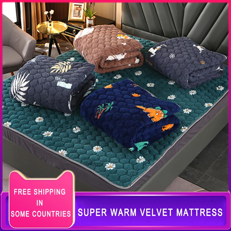 2cm Thick Non-Slip To Keep Warm Flannel Mattress Warm King&Queen Size Mattress Single/Double Soft Cushions For Student Dormitory
2cm Thick Non-Slip To Keep Warm Flannel Mattress Warm King&Queen Size Mattress Single/Double Soft Cushions For Student Dormitory