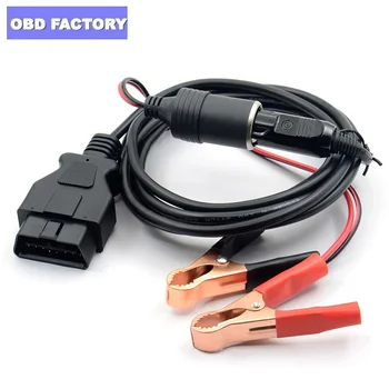 Memory Saver with Alligator Clip-On Cigarette Lighter Power socket OBD II Vehicle ECU Emergency Power Supply Cable
Memory Saver with Alligator Clip-On Cigarette Lighter Power socket OBD II Vehicle ECU Emergency Power Supply Cable
