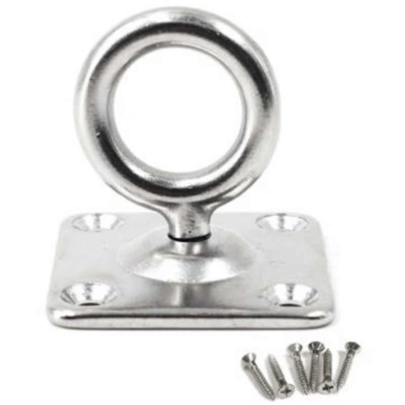 2Pcs Square Swivel Pad Eye Rotatable Ceiling Hook Wall Mounted Hook Stainless Steel Eye Pad Plate For Yoga Swings Hammock (With 
2Pcs Square Swivel Pad Eye Rotatable Ceiling Hook Wall Mounted Hook Stainless Steel Eye Pad Plate For Yoga Swings Hammock (With