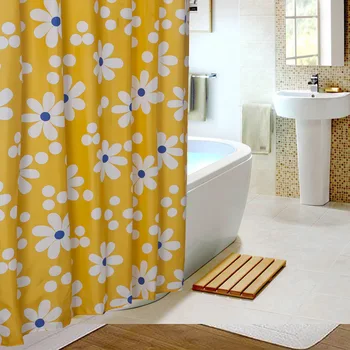 Shower Curtain Yellow Flowers Printed Fabric Mildew Resistant Waterproof Bath Curtains for Bathroom 12pcs Hooks 
Shower Curtain Yellow Flowers Printed Fabric Mildew Resistant Waterproof Bath Curtains for Bathroom 12pcs Hooks